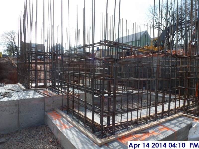 Rebar for foundation walls at Stair -4,5 Facing North-West (800x600)